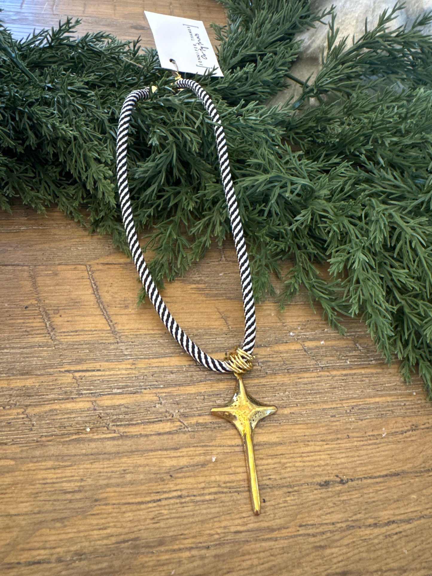 Black and White Rope Necklace