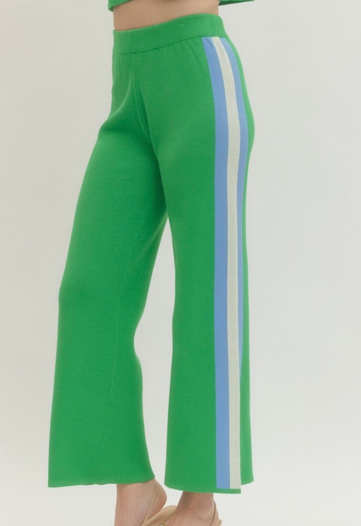 Green Side Striped Set