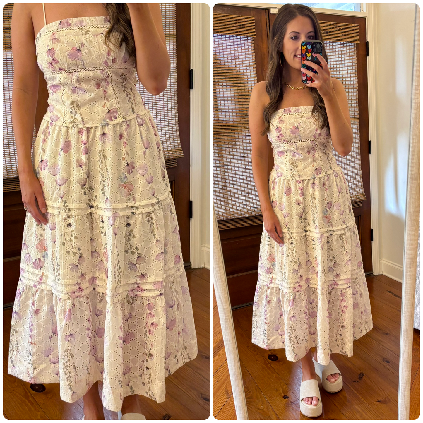 Yellow Floral Eyelet Set