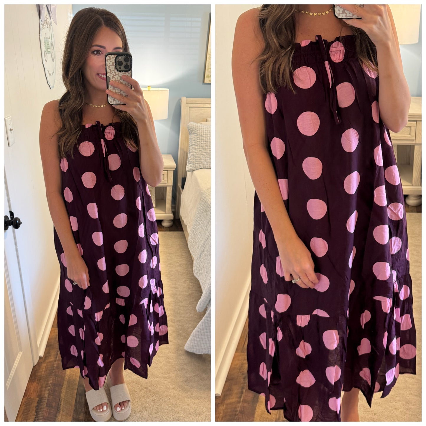 Polka Dot Midi Dress
