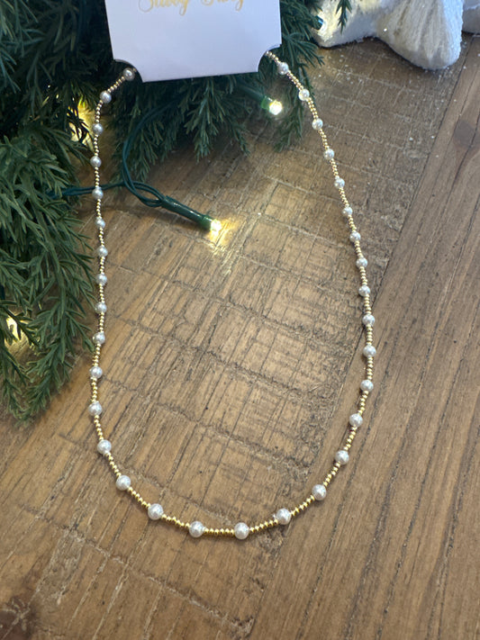 Gold Beaded Necklace