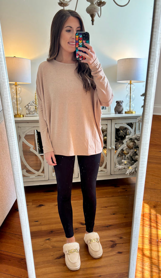 Taupe Relaxed Fit Top