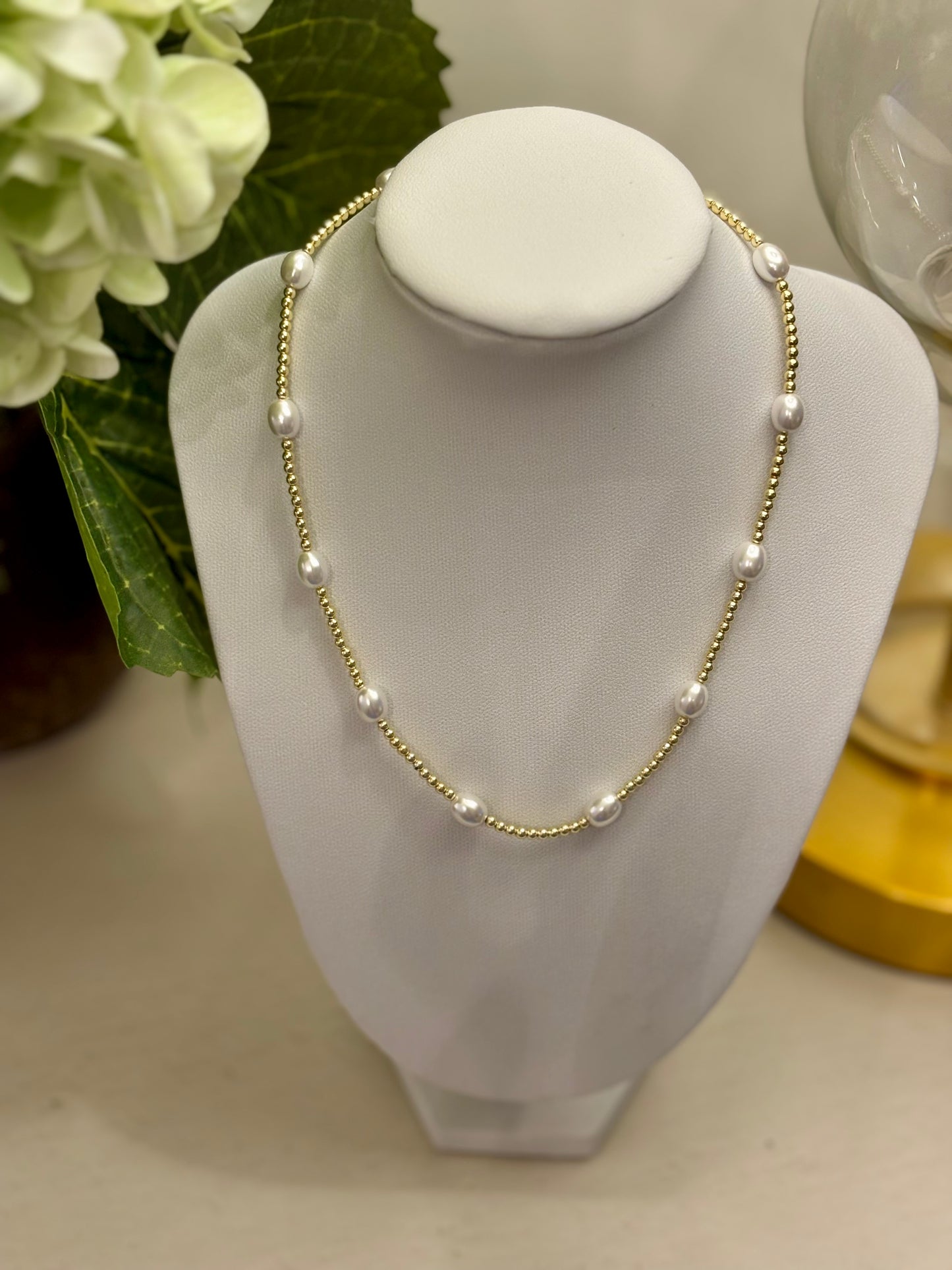 Water Pearl Chain Necklace