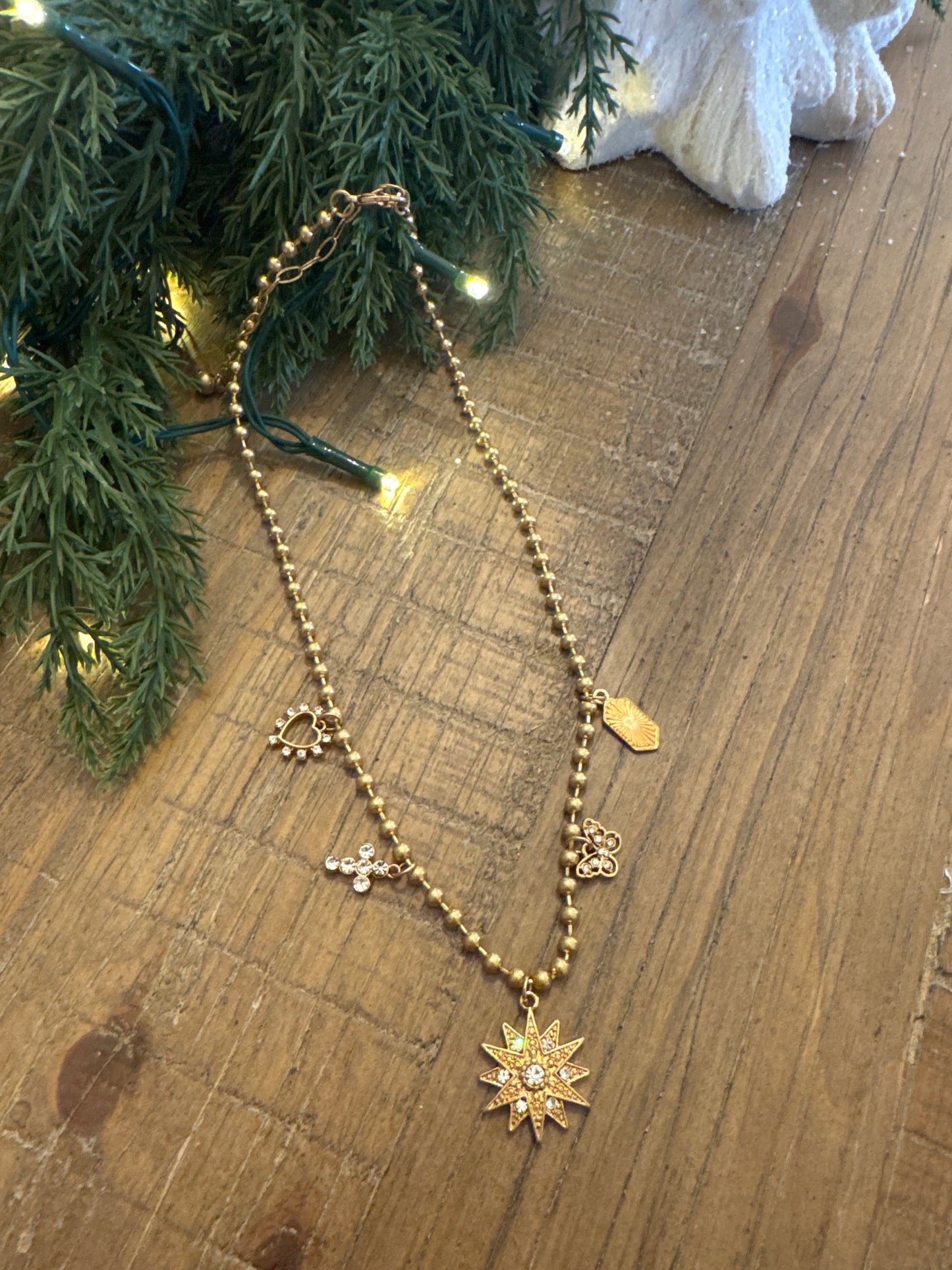 Gold Charm Necklace