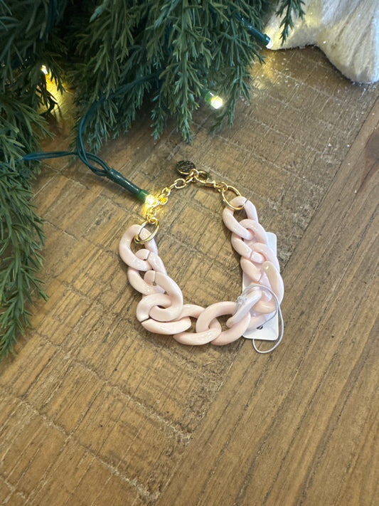 Light Pink Chain Link Bracelet