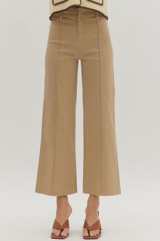 Camel High Rise Seam Pants