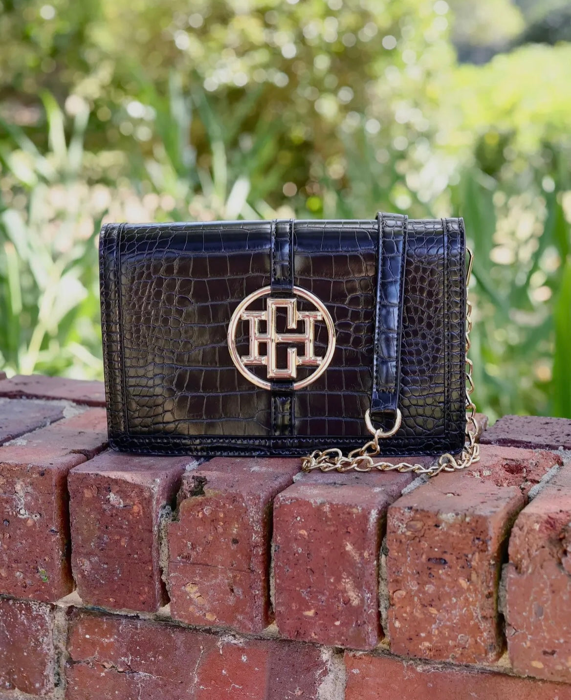 Black Circle Logo Handbag