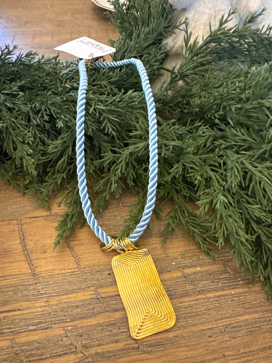 Blue Rope Necklace