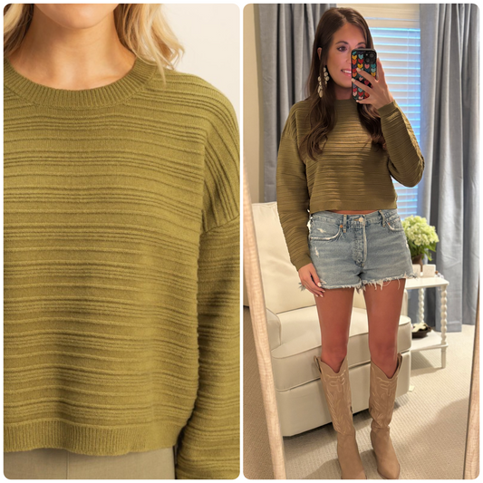 Olive Textured Sweater