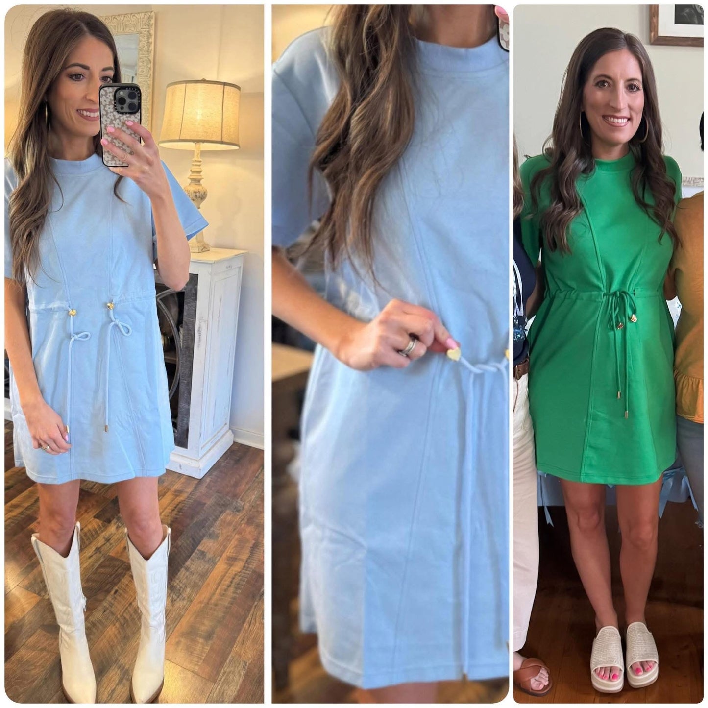 Green Front Tie Dress