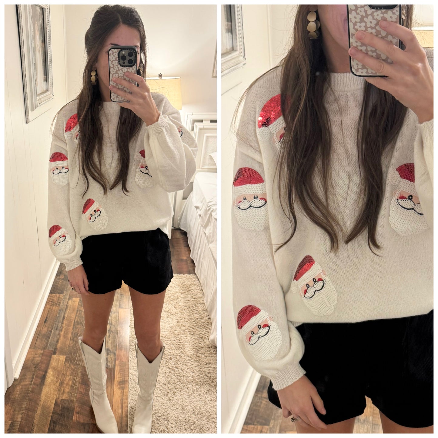 White Santa Sweater