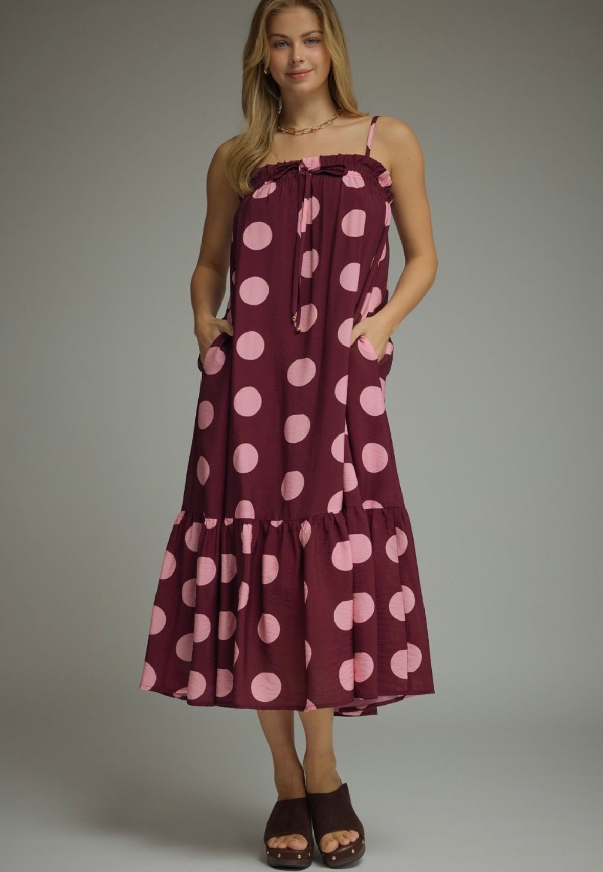 Polka Dot Midi Dress