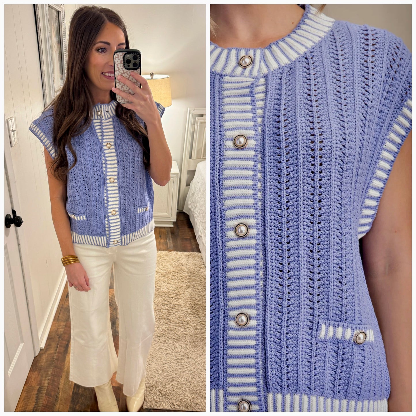 Lavender Knit Sweater Vest