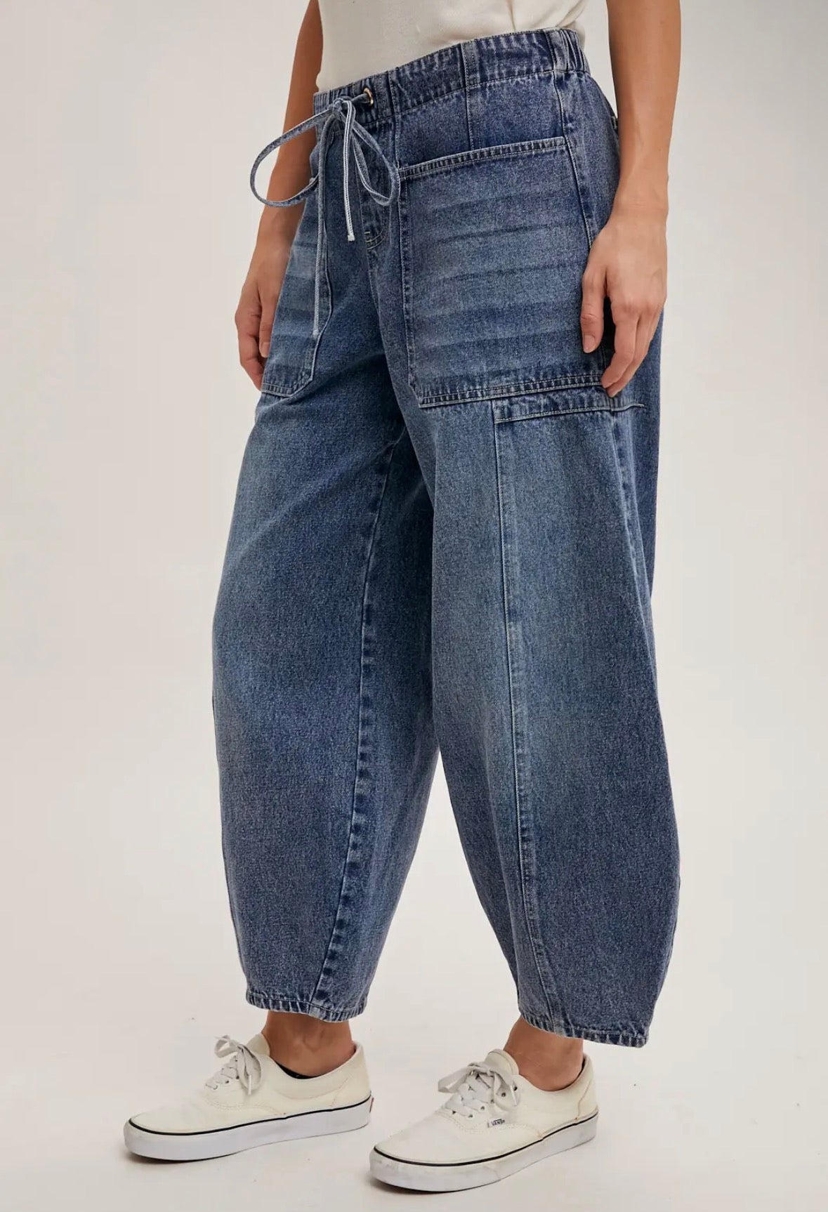 Drawstring Barrel Denim