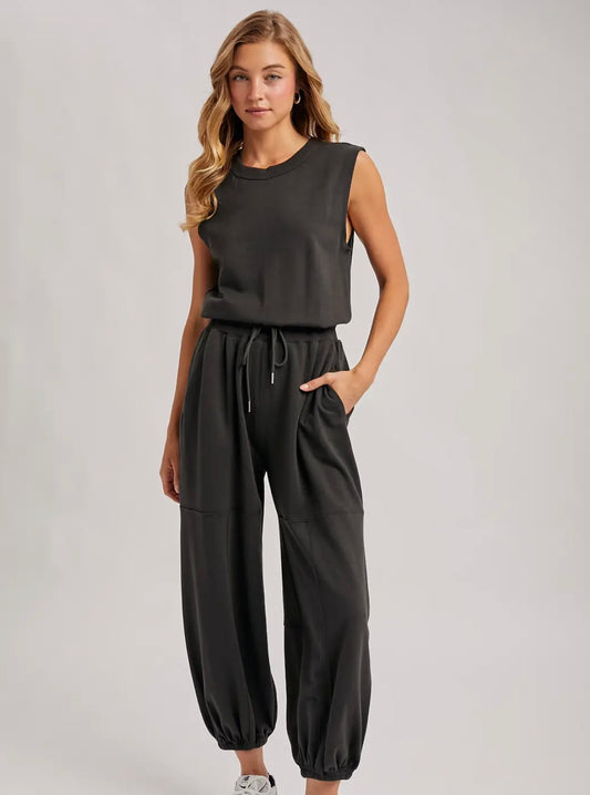 Ash Drawstring Jumpsuit