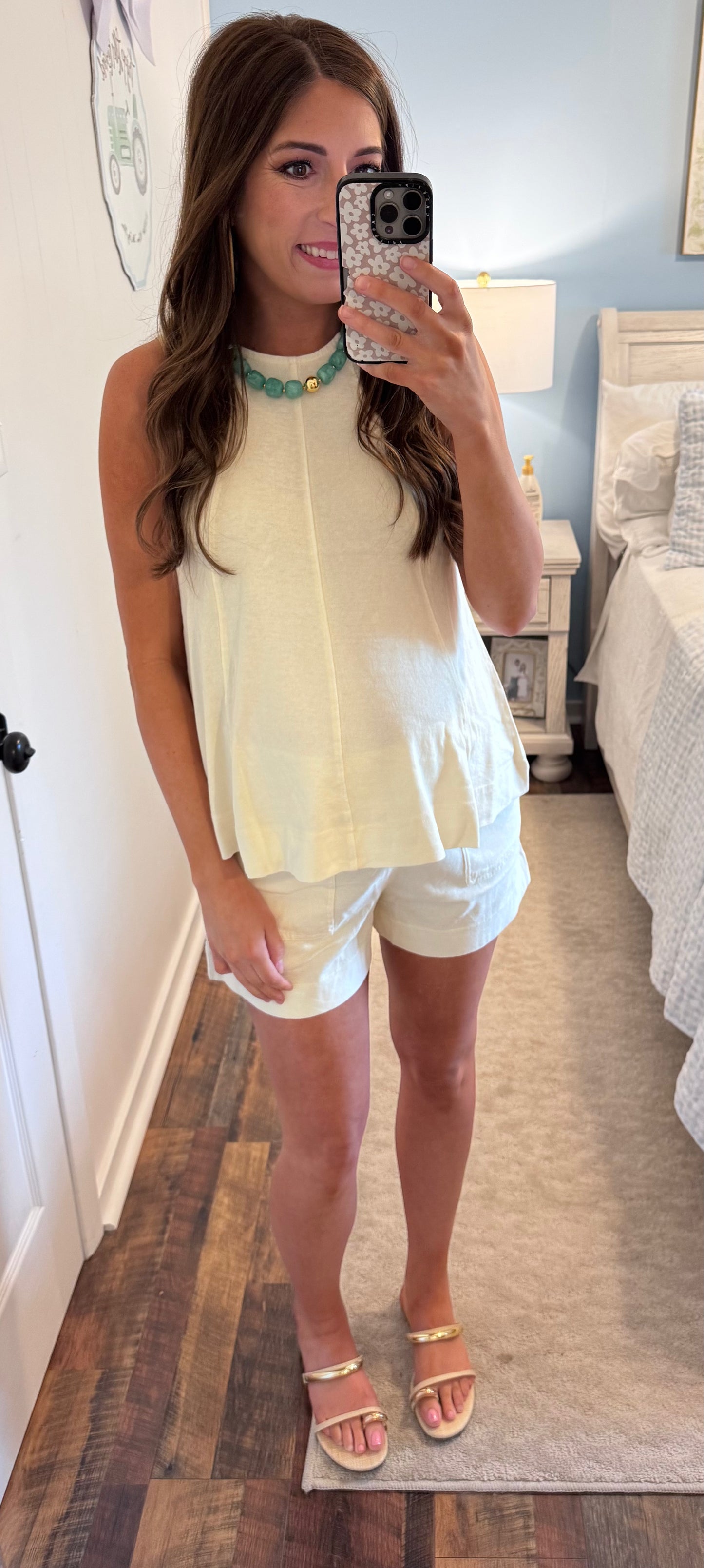 Round Neck Top and Short Set