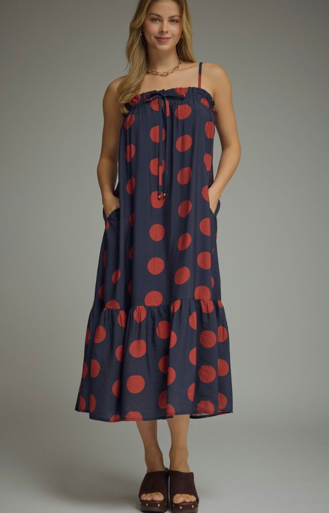 Polka Dot Midi Dress