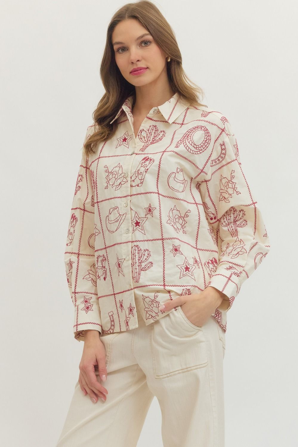 Rodeo Button Down Top