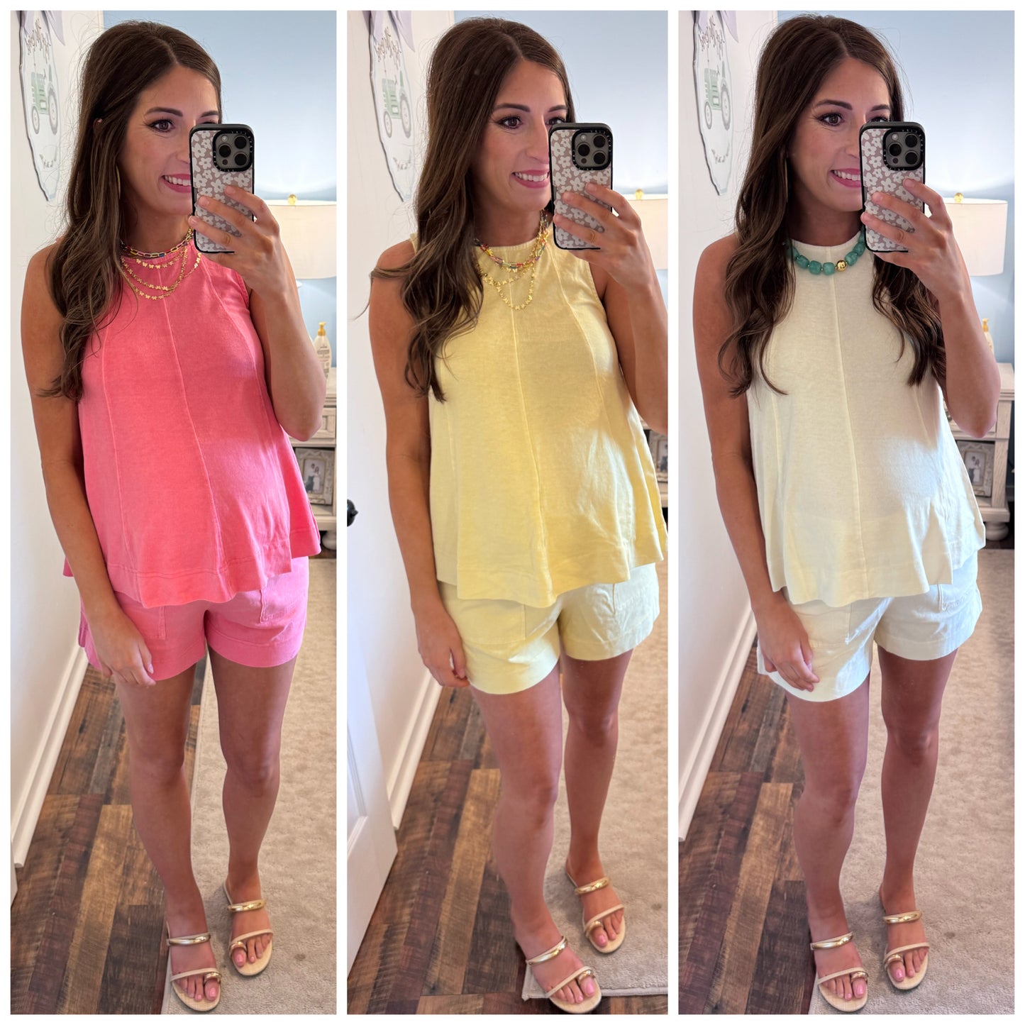 Round Neck Top and Short Set