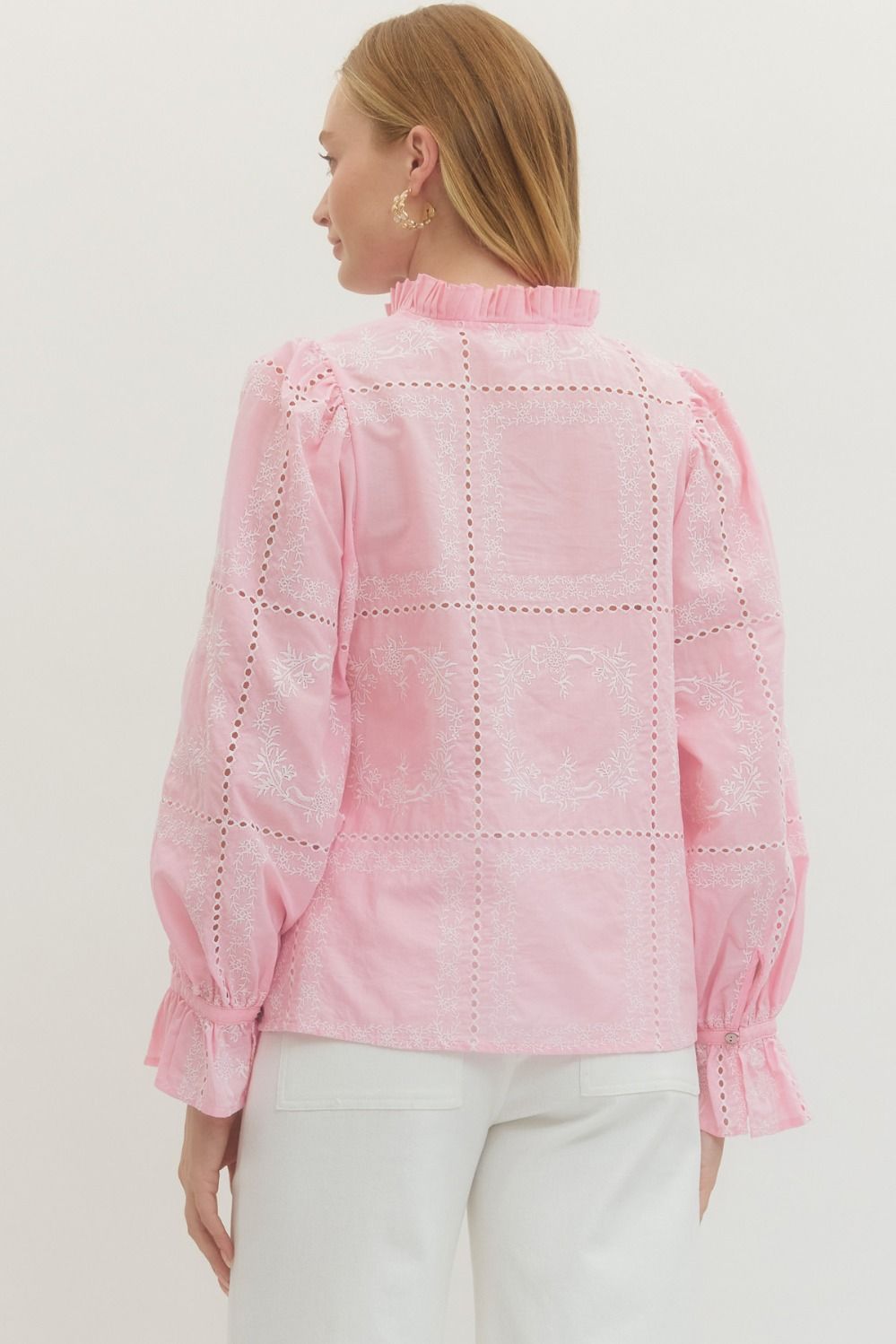 Pink Embroidered Top