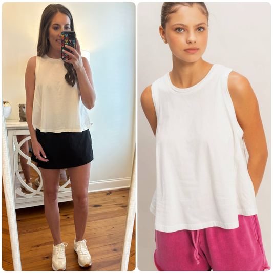 Sleeveless Washed Top