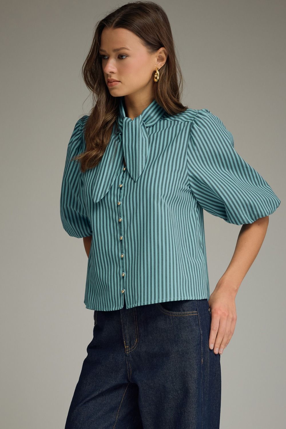 Blue Striped Top