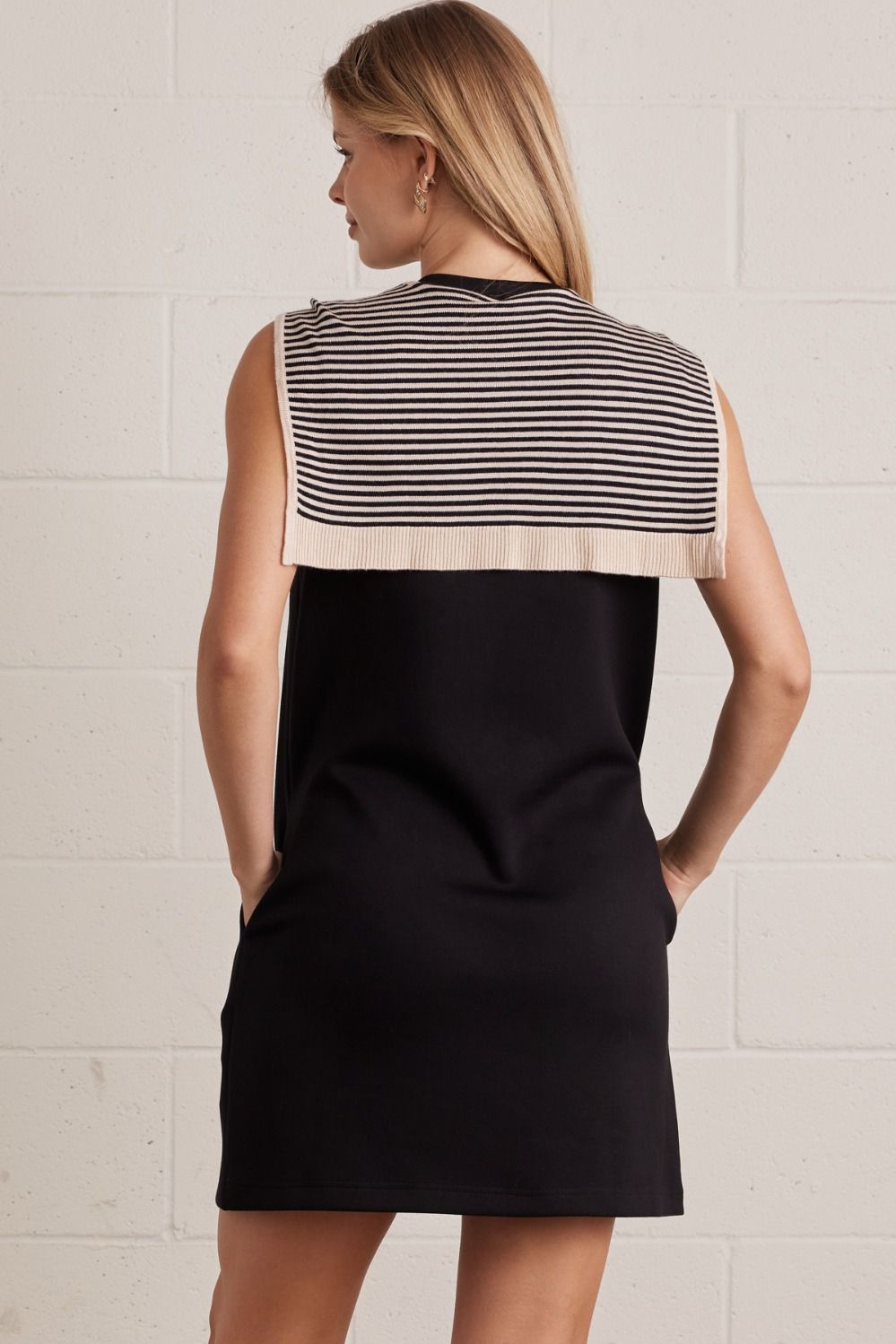 Black Attached Sweater Mini