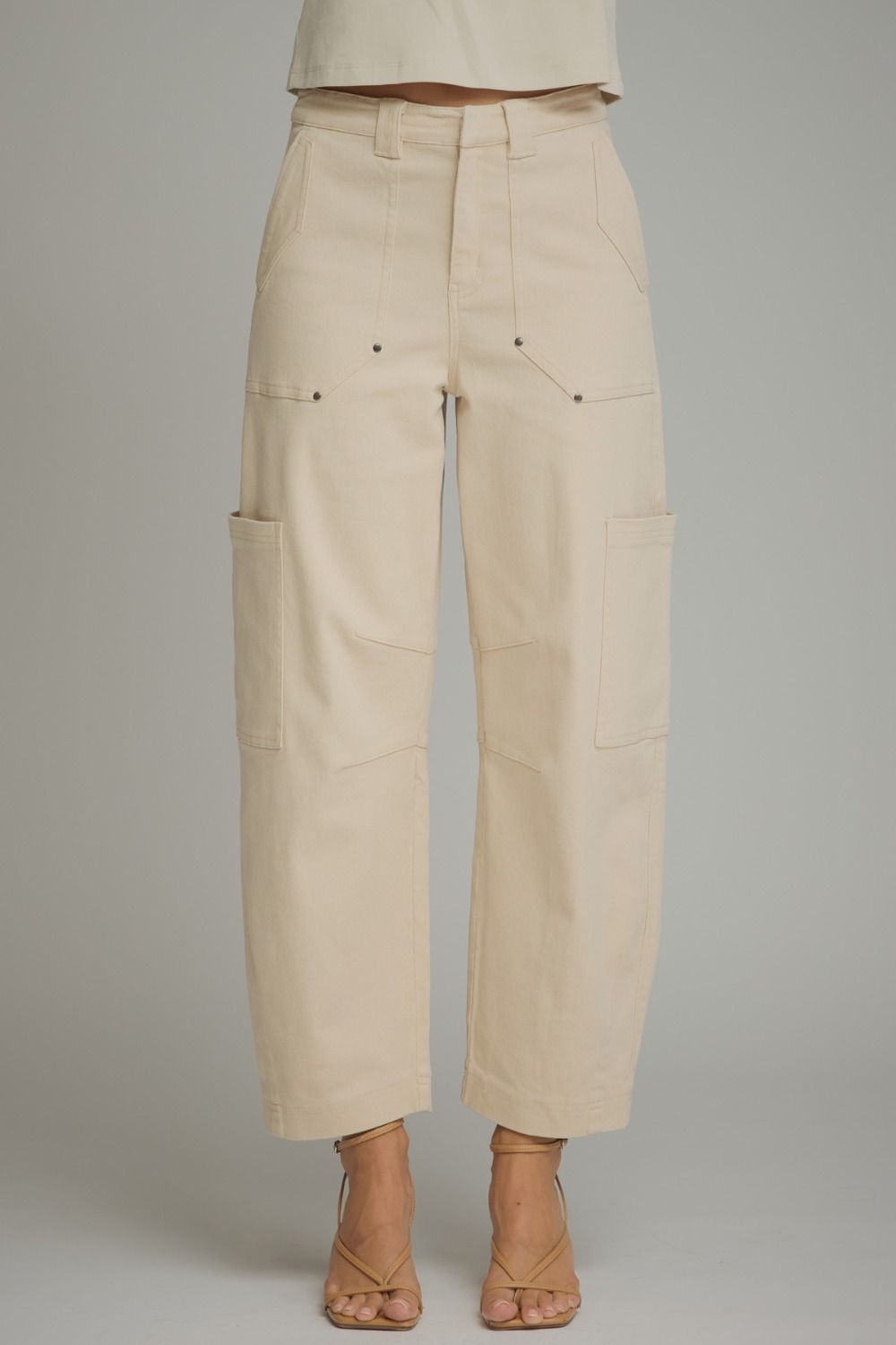 Ecru Barrel Jeans