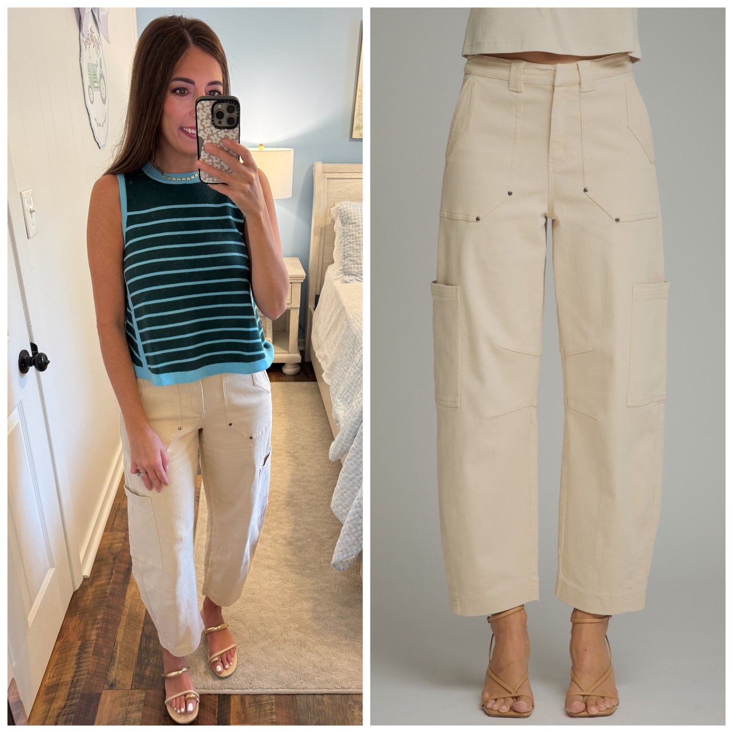 Ecru Barrel Jeans
