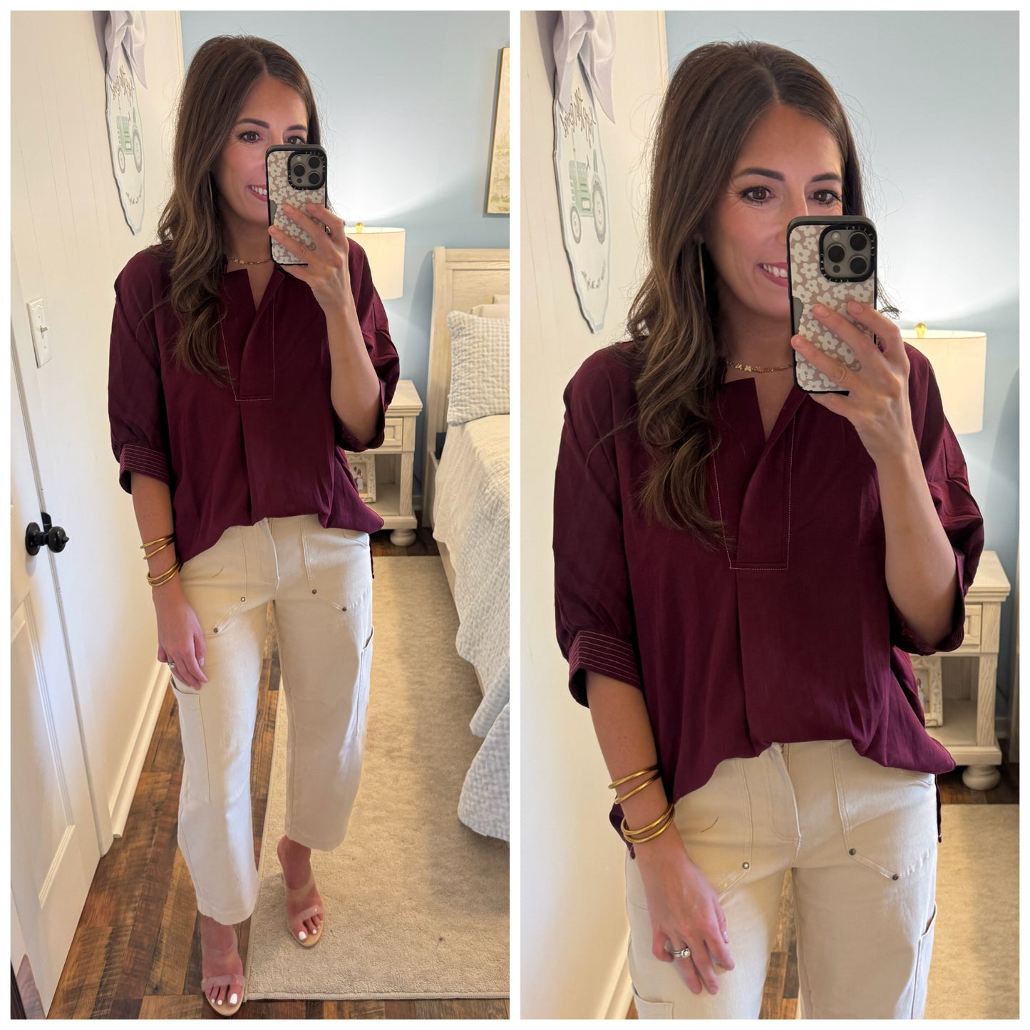 Merlot Stitch Top