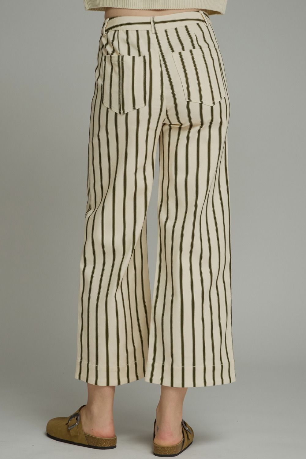Olive Striped Pants