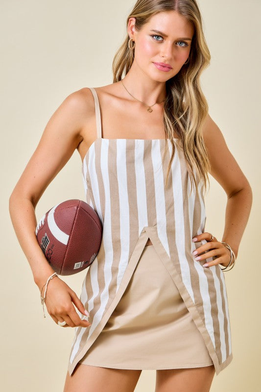Taupe Striped Set
