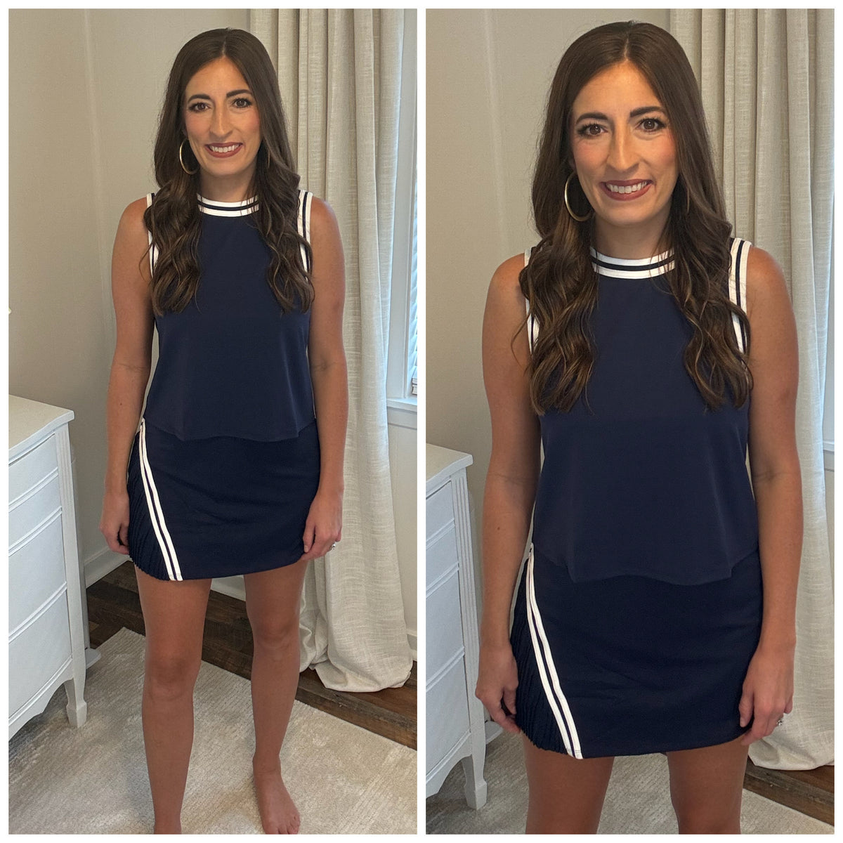 Navy Athletic Skort Set
