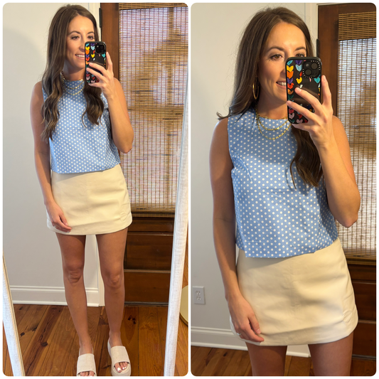 Polka Dot Sleeveless Top