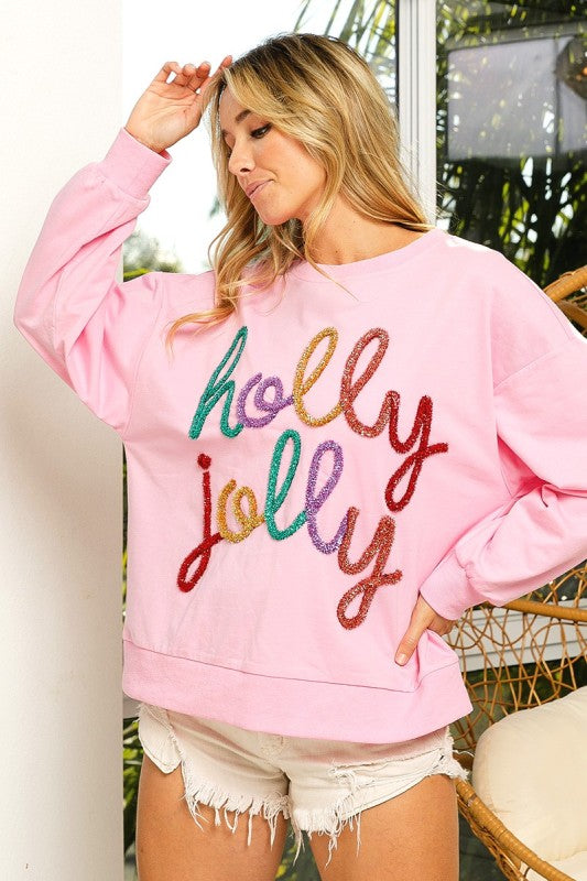 Pink Holly Jolly Top