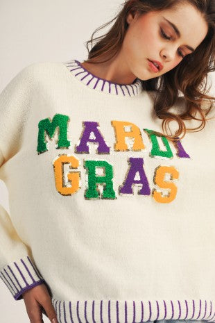 Mardi Gras Sweater